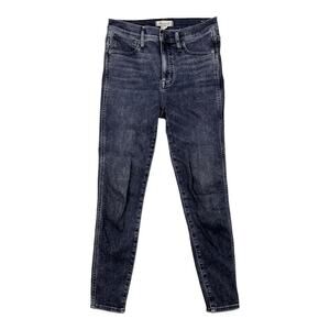 Madewell Women's 10" High-Rise Skinny Jeans in Oakwood Wash Black Size 27